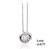 Collana Chimento Donna Bouquet in Oro bianco Diamante 0.24 Ct 1GFD075BB5450 - 1GFD075BB5450